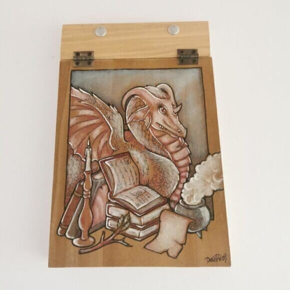 Handmade Dragon Notebook with Mixed Paper, Great Gift for Boy - Picture 2 of 8